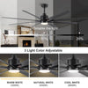 Bright Breeze: Oversized LED Ceiling Fan with Sleek Black Blades