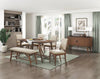 Chic Upholstered Brown Bench for Dining & Kitchen