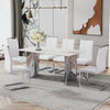 Sleek Marble-Design Dining Table