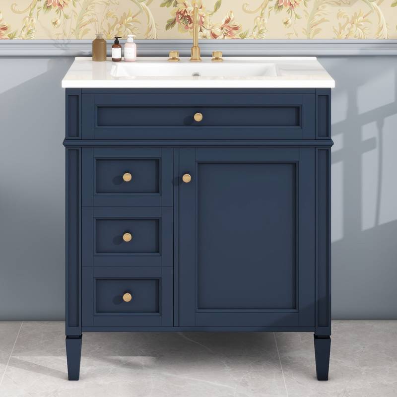 Sleek Bathroom Vanity with Stylish Sink and Ample Storage