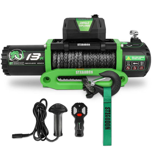 PowerPull Electric Winch with Synthetic Rope and Remote Control