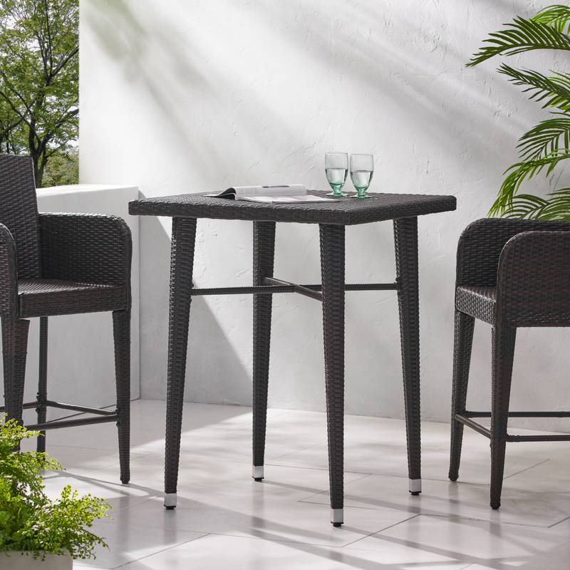 Chic Wicker Bar Table