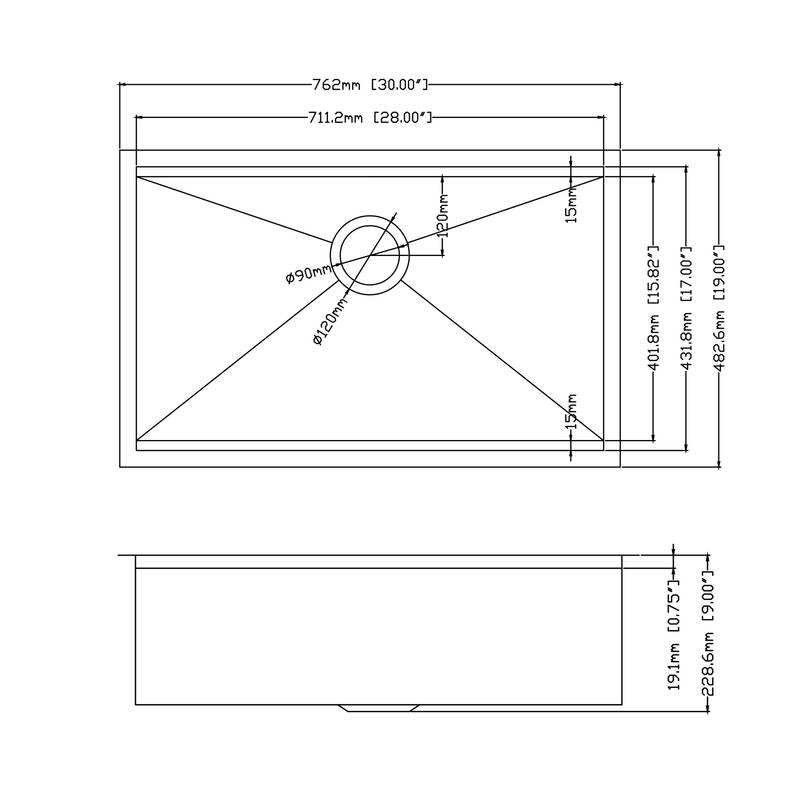Sleek 30 Undermount Stainless Steel Kitchen Sink