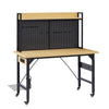 Versatile Rolling Workbench with Pegboard and Outlets