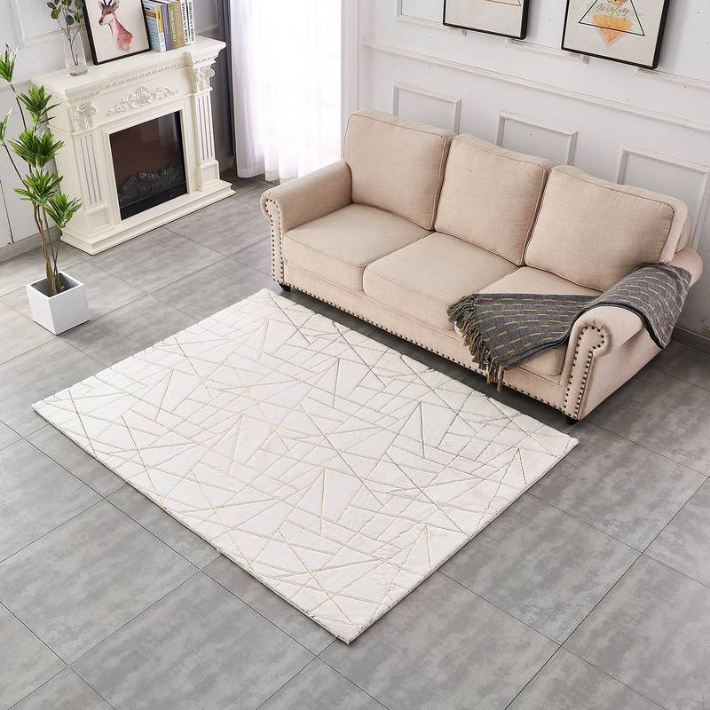 Gilded Chic Faux Fur Rug