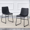 Sleek Black PU Leather Chair