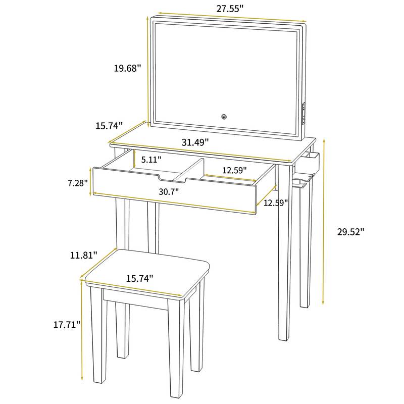 Glow Up Vanity Set