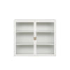 Sleek White Glass Cabinet - Stylish Storage for Every Space