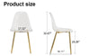 Chic Crystal Dining Chairs - Set of Four with Gold Legs