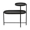Chic Black Storage Side Table for Living Room