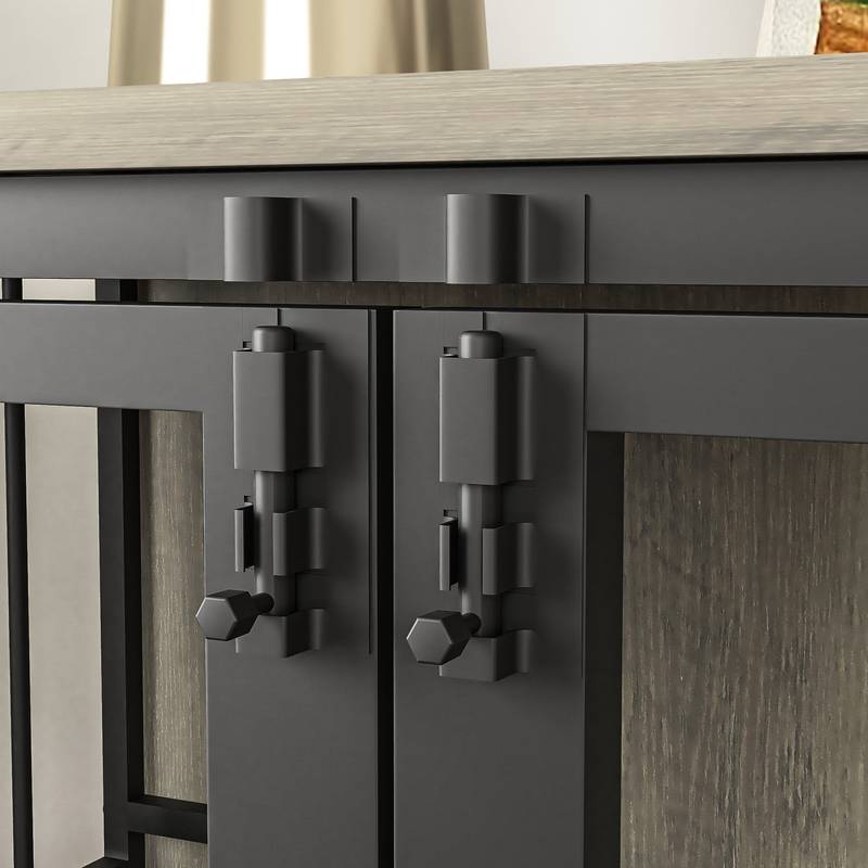 Stylish Pet Palace with Adjustable Feeding Station