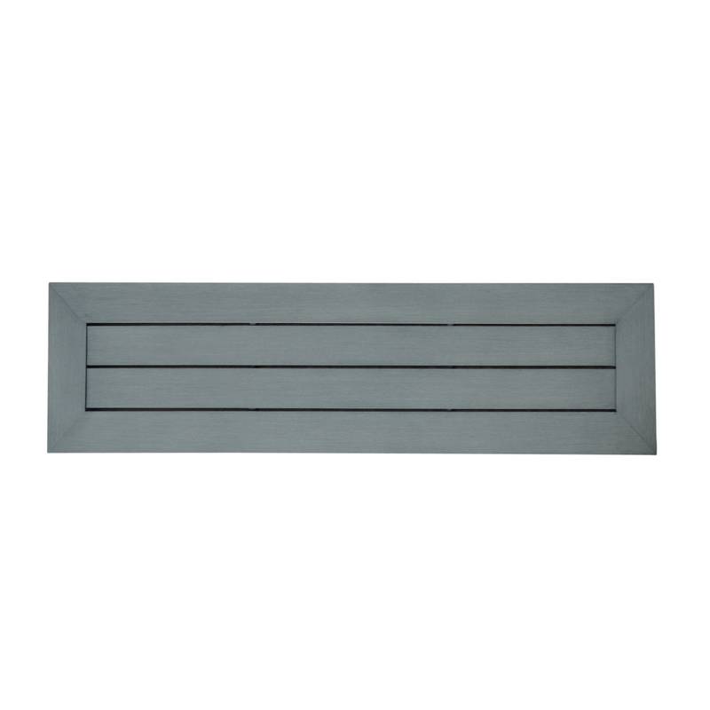 Chic Gray Aluminum Outdoor Bench