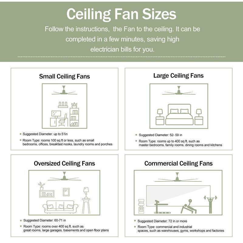 Stylish Reversible Ceiling Fan with Remote - Perfect for Any Room!