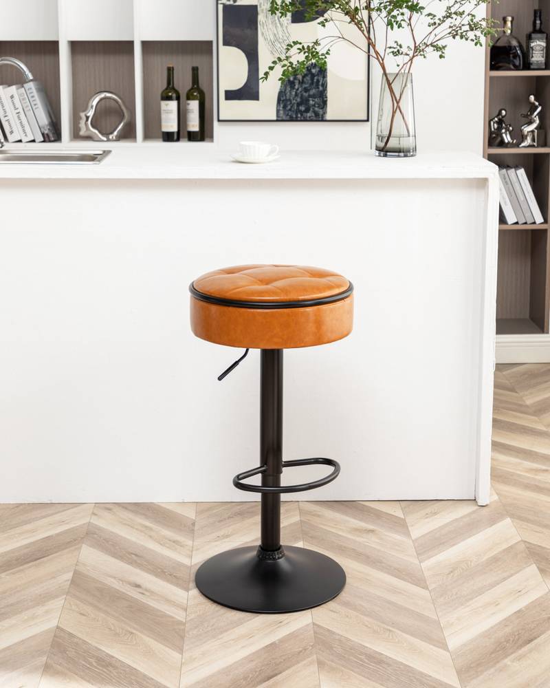 Stylish Swivel Bar Stools - Set of Two