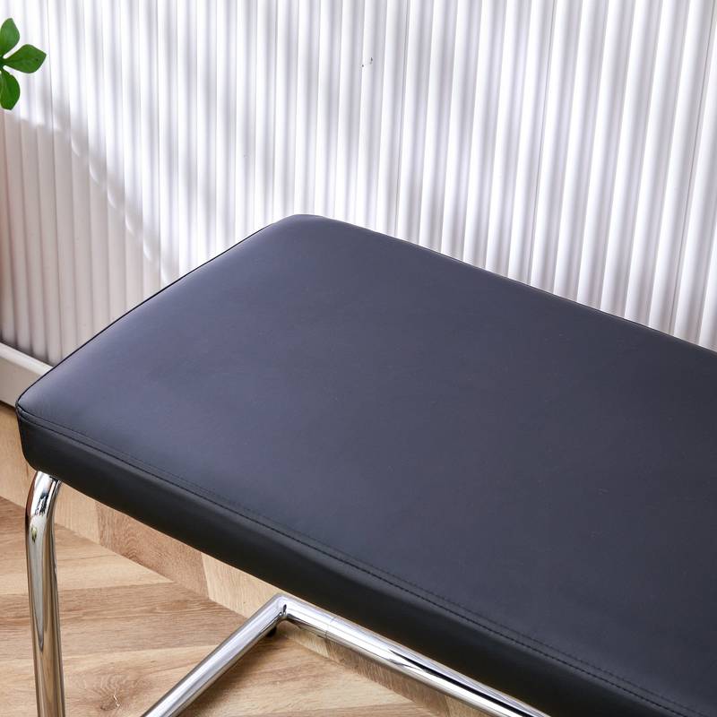 Stylish Shoe Bench with Silver Legs - Perfect Storage for Every Space