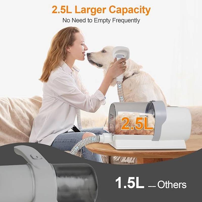 Pet Grooming Magic: Powerful Vacuum & Grooming Kit for Happy Pups and Kitties