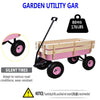 All-Terrain Garden Wagon with Wood Railing
