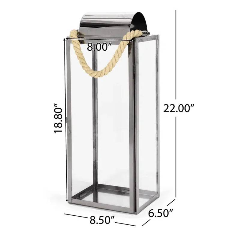 Shimmering Stainless Steel Lantern