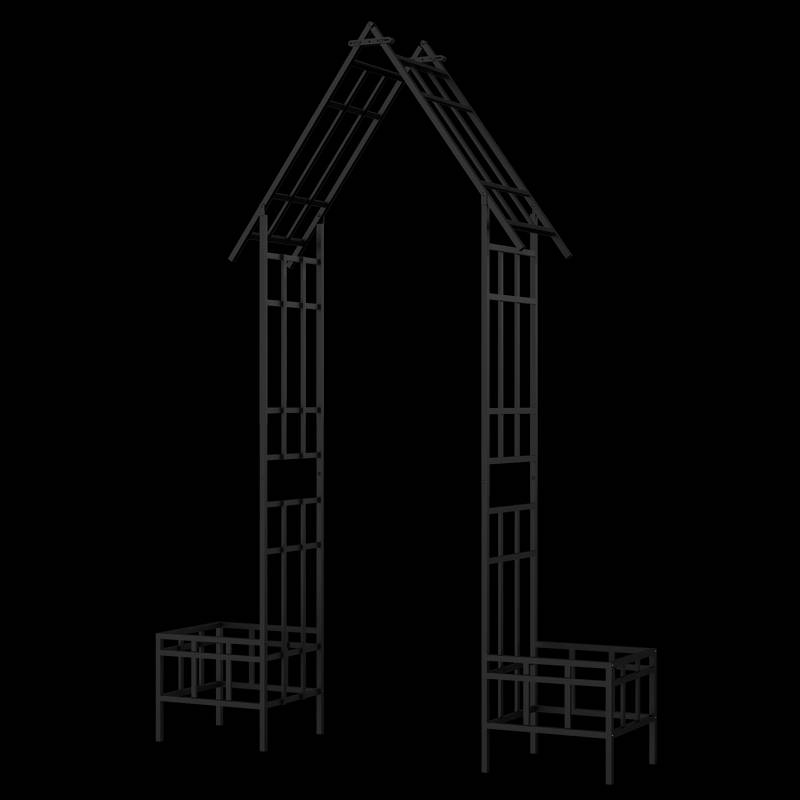Adjustable Black Garden Arch for Climbing Plants