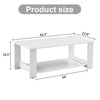 Chic Double-Layered White Coffee Table