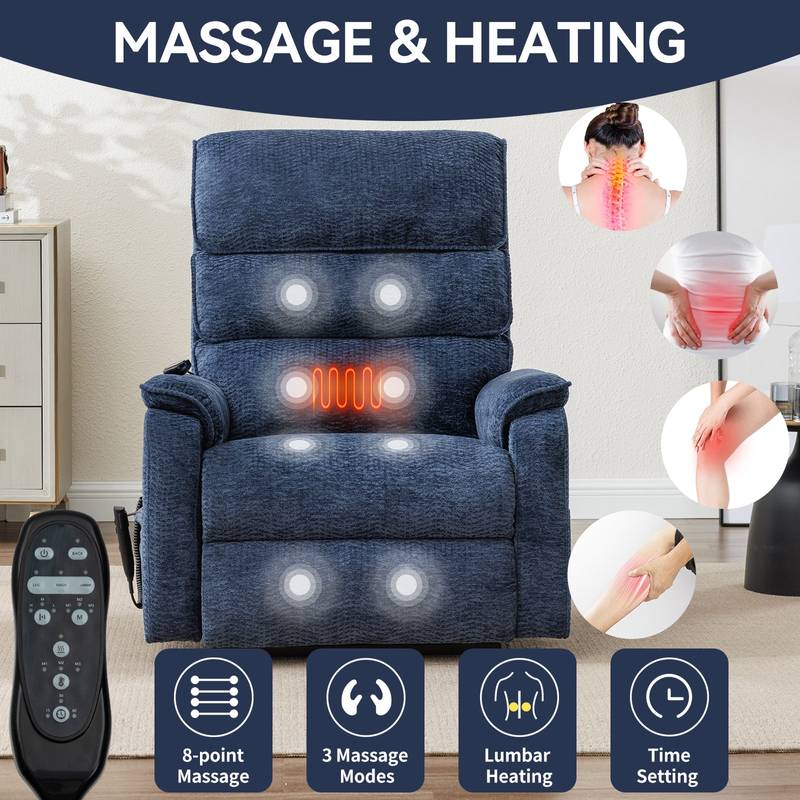 Cozy Power Lift Recliner with Heat & Massage