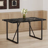 Chic Black Rectangular Dining Table for Gatherings