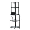 Illuminate Corner Shelf with USB & Glass Holder