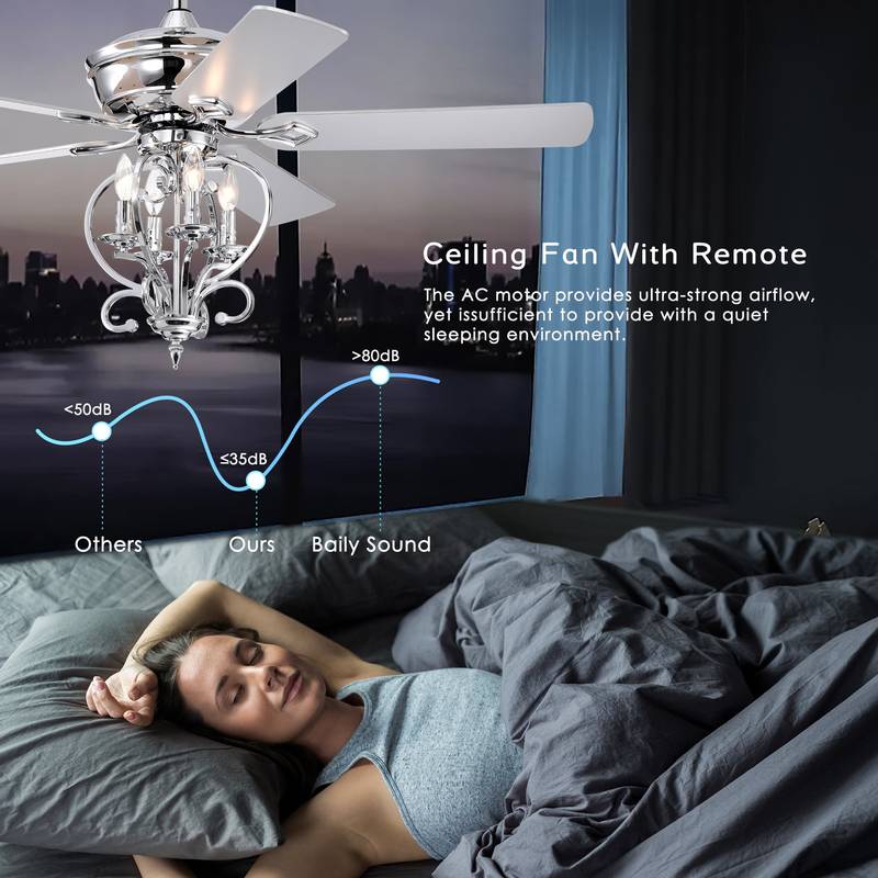 “Classic Comfort Ceiling Fan - Remote Controlled, Stylish Wood Blades”
