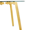Chic Gold-Base Round Glass Dining Table