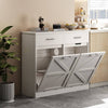 Sleek White Trash Cabinet with Easy Installation and Odor Control