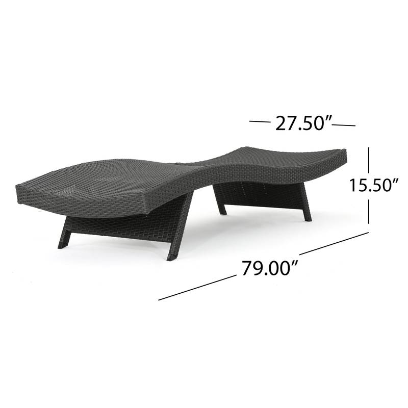 Salem Wicker Chaise Lounge Duo