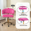 Chic Velvet Office Chair in Rose Red