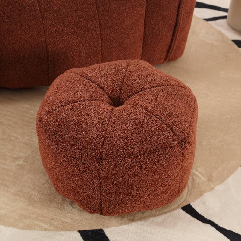 Cozy Foam Bean Bag Lounge Chair with Footstool
