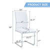 Chic White Curve Dining Chairs - Set of 4