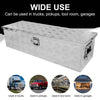 Silver Heavy Duty Truck Bed Tool Box with Lock & Handle