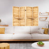 Chic Wood Room Divider with Shelves