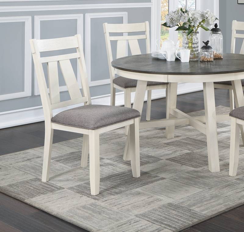Chic Gray Dining Chairs with Cushioned Seats