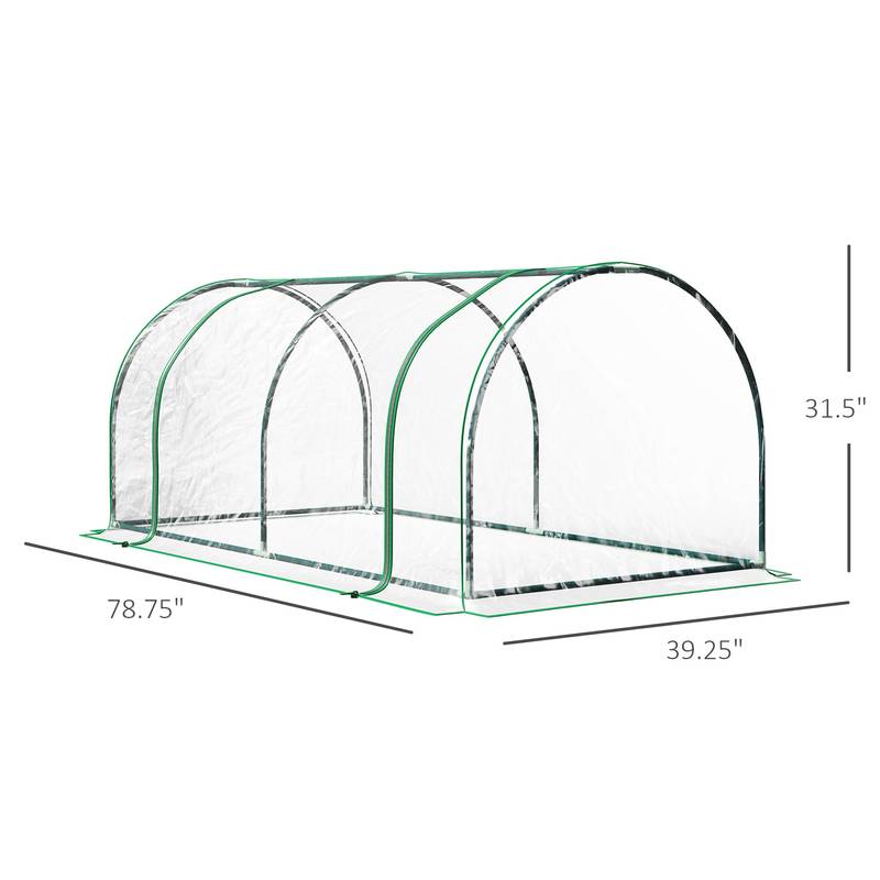 Garden Haven Mini Greenhouse - Portable Waterproof Cloche with Zippered Doors