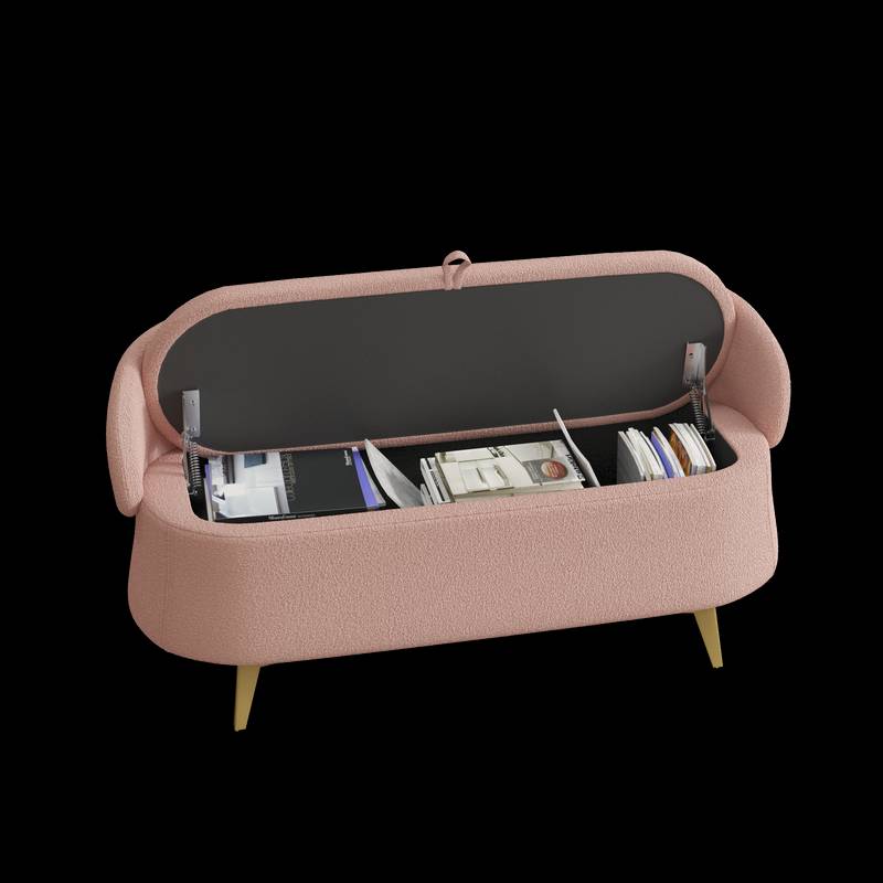 Dreamy Teddy Long Storage Sofa Stool