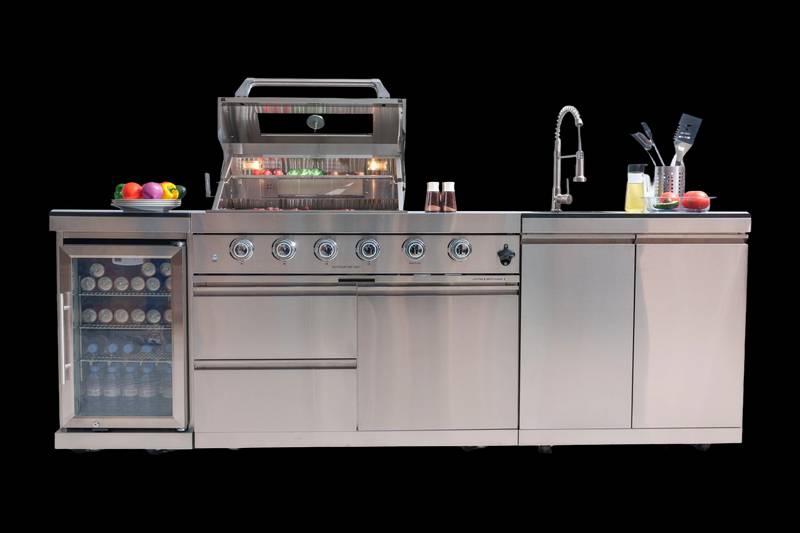 Ultimate Outdoor BBQ Island with Wine Cooler & Storage