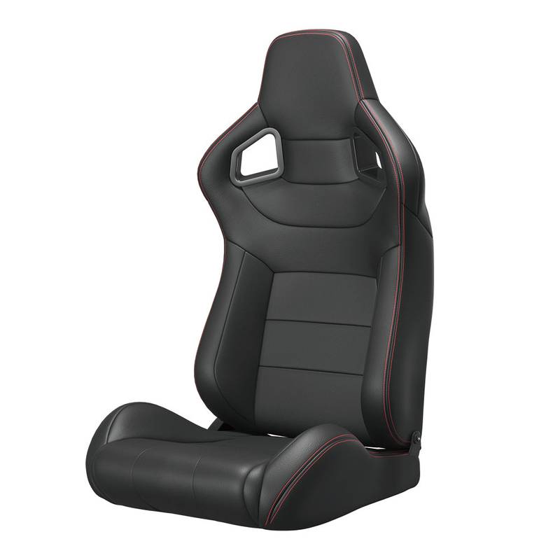 Dynamic Racing Seat Duo with Red Stitching