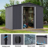 Spacious Metal Outdoor Shed with Sliding Doors – Perfect for Tools and Gear!