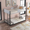 Sturdy Metal Twin Bunk Bed with Safety Guardrails