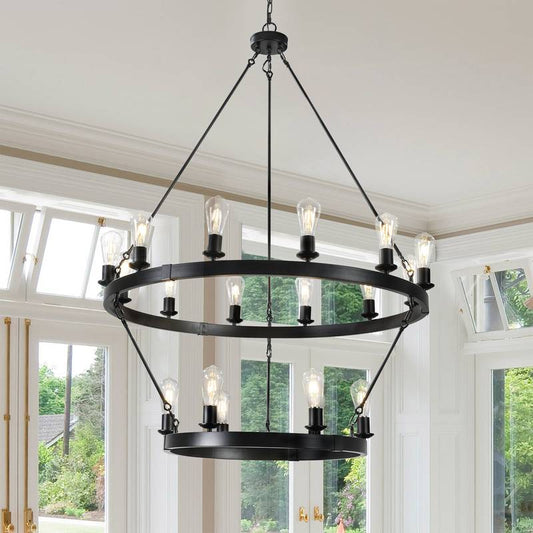 Vintage Charm Double-Tier Chandelier