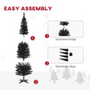 Slim Black Pencil Christmas Tree
