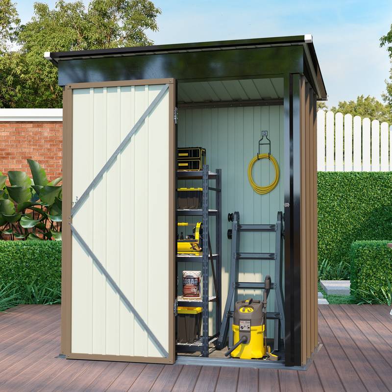 Cozy Corner Metal Shed for Your Garden