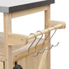 Farmhouse Rolling BBQ Bar & Storage Island