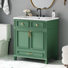 Vintage Green Bathroom Vanity with Soft-Close Storage