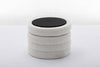 Elegant Ivory Storage Ottoman