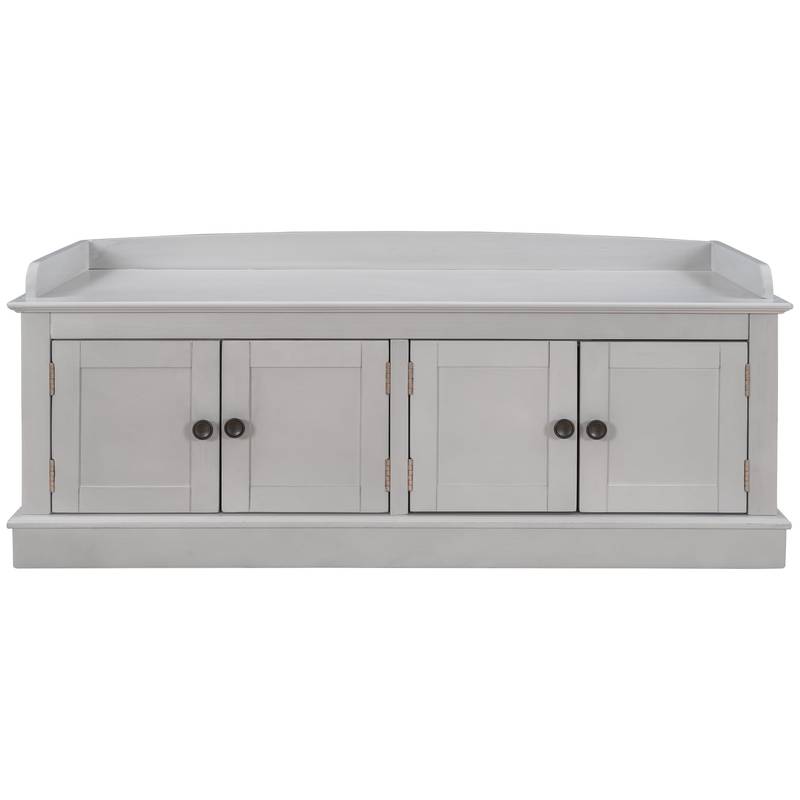 Stylish Storage Bench with Cushioned Seat
